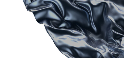 Tranquil Momentum: Abstract 3D Blue Wave Illustration for Peaceful Visual Experiences