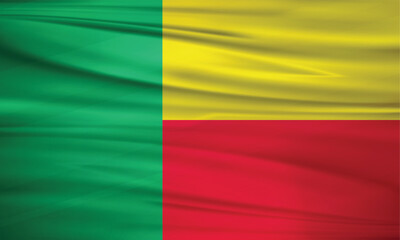 Obraz premium Illustration of Benin Capital Flag and Editable Vector of Benin Capital Country Flag