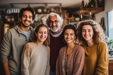 Portrait of a multigenerational family at home