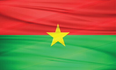 Illustration of Burkina Faso Flag and Editable Vector of Burkina Faso Country Flag