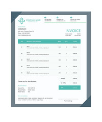 Clear invoice template