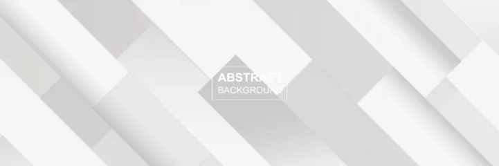Fotobehang Abstract white shape square with dynamic concept banner template background vector design © andi