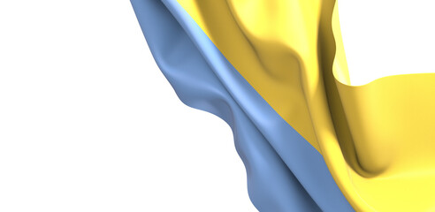 Patriotic Showcase: Eye-catching 3D Ukraine Flag Demonstrates Allegiance