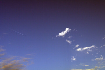 airplane flying over the sky