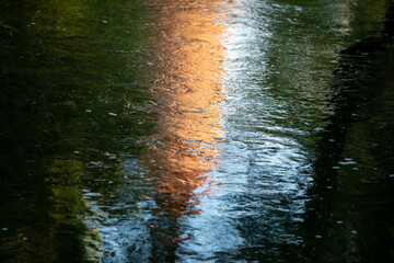 Reflection of the Sun in the Water. Abstract nature background.