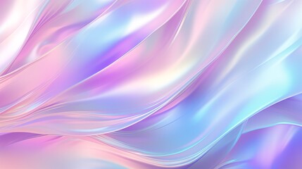 Vibrant iridescent holographic gradient backdrop with a trippy glossy texture and glassy lilac hues for your brand and business.