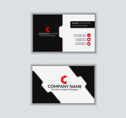 Clean professional business card. Business card design template.