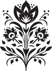 Ceremonial Petals Decorative Ethnic Floral Symbol Ethnic Artistry Floral Vector Logo Icon