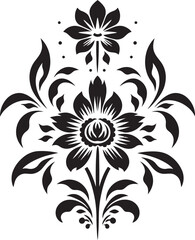 Folkloric Blossom Decorative Ethnic Floral Emblem Native Essence Ethnic Floral Vector Logo
