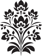 Cultural Mosaic Ethnic Floral Emblem Icon Indigenous Bloom Decorative Ethnic Floral Logo