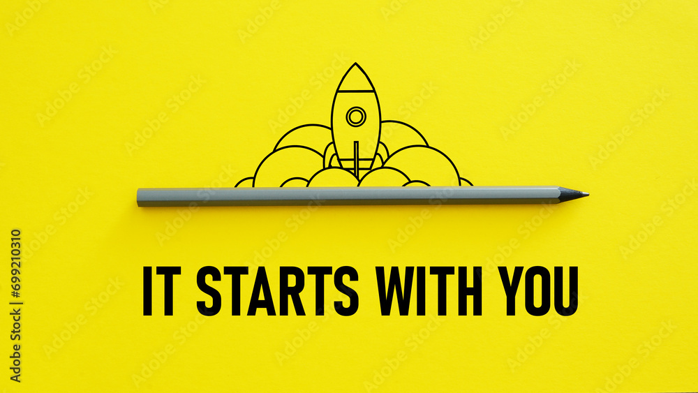 Poster It starts with you is shown using the text
