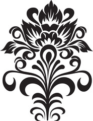 Tribal Blossom Decorative Ethnic Floral Element Crafted Heritage Ethnic Floral Vector Symbol