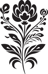 Native Blossom Emblem Ethnic Floral Logo Icon Ethnicity in Bloom Decorative Floral Vector Design