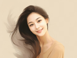 Fototapeta premium Beauty pretty asian cute portrait women happy model female young person