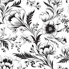 Fototapeta premium Tranquil Blossom Haven Floral Background Design Enchanted Meadow Vector Floral Logo Icon