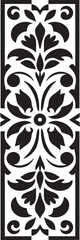 Gothic Floral Engravings Line Border Icon Design Sleek Vine Accents Decorative Line Vector