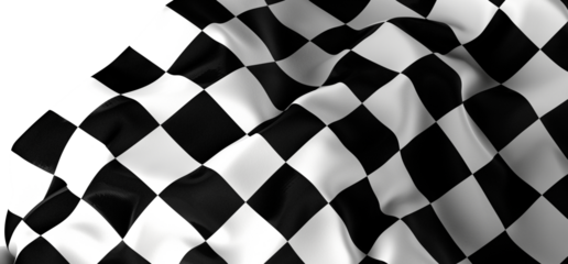 Waving racing finish flag in