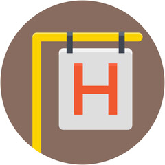 Hotel Signboard Vector Icon