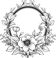 Art Deco Blooms A Geometric Florish in Timeless Black. Moonlit Garden Ethereal Florals Bathed in Black Moonlight.