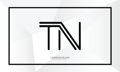 Alphabet letters icon logo TN or NT