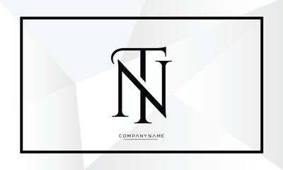 Alphabet letters icon logo TN or NT