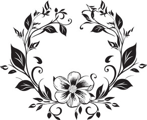 Moonlight Garden Ethereal beauty captured in a gothic floral embrace Symmetric Blooms Geometric Floral Tile Logo