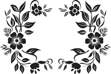 Intricate Geometry Black Floral Emblem Botanical Symmetry Geometric Vector Logo