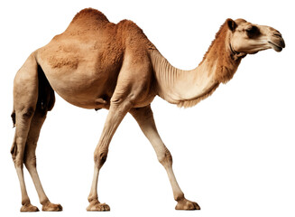Majestic camel on a transparent background