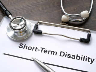 Documents about short term disability and stethoscope.