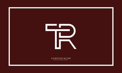 Alphabet letters TR or RT logo monogram
