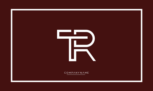 Alphabet letters TR or RT logo monogram
