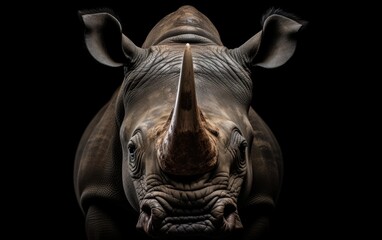  Rhino Rhinoceros , Dangerous Big Horn Facea animal