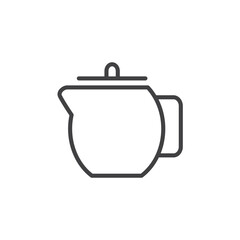 moca pots icon. sign for mobile concept and web design. outline vector icon. symbol, logo illustration. vector graphics.