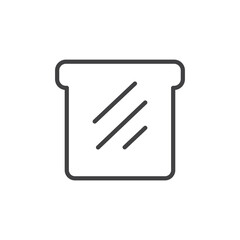 bread icon. sign for mobile concept and web design. outline vector icon. symbol, logo illustration. vector graphics.