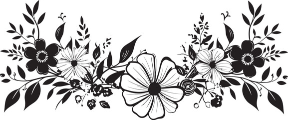 Iron Wrought Bloom A structured silhouette of strength, celebrate with enduring grace. Brushstroke Ballet Black florals pirouette in artistic chaos, join the vibrant dance. © BABBAN