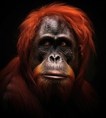 close up portrait of a gorilla