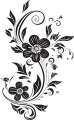 Radiant Handcrafted Vine Iconic Logo Symbol Mystical Floral Elegance Hand Drawn Vector Icon