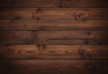 Foto op Canvas Old brown rustic dark wooden texture - wood timber background panorama long banner © ArtisticLens