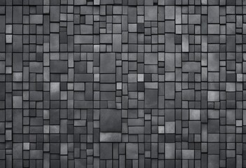 Seamless grunge dark black anthracite grey gray square mosaic concrete cement stone wall tiles