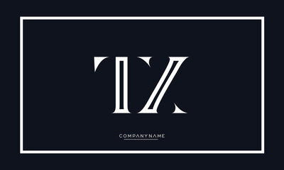 TX or XT Alphabet letters logo monogram
