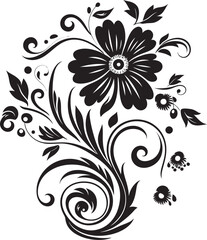 Whimsical Floral Designs Iconic Logo Element Exquisite Handcrafted Blooms Vector Logo Design