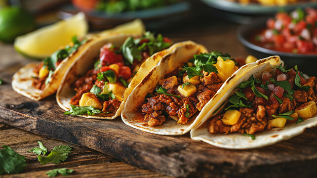 Tasty food photo of a Burger-tacos. Concept of the Food Mashup