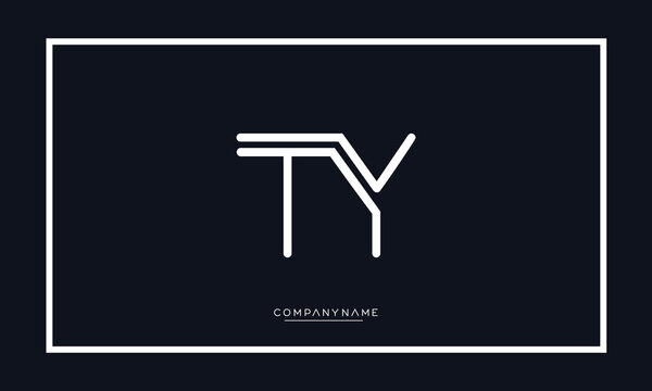 Alphabet letters TY or YT logo monogram
