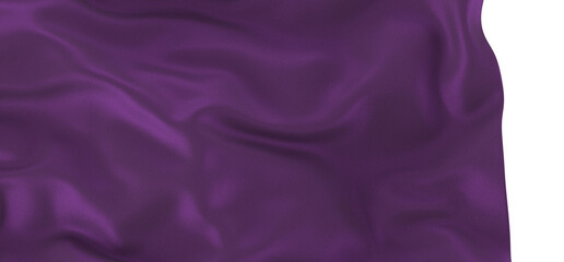Smooth elegant purple cloth on transparent background