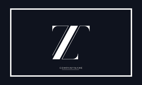 Alphabet letters logo icon TZ or ZT