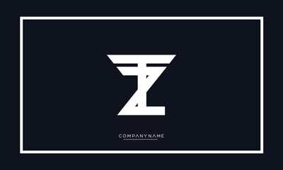 Alphabet letters logo icon TZ or ZT