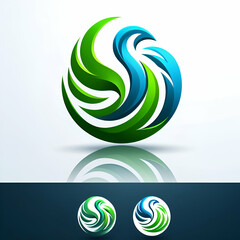 Abstract bird logo design on white background 