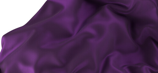 Flowing purple cloth background, 3d rendering.