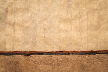 abstract landscape - background of buckskin amate bark paper handmade created in Mexico