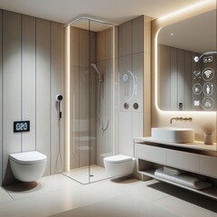 Very modern bathroom design 